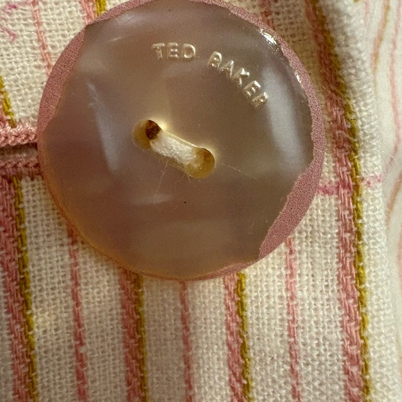 TED BAKER ALTAA COLOUR BY NUMBERS STRIPE COTTON BLAZER IN IVORY - Picture 7 of 13